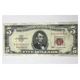 1963 US Red Seal $5 Bill