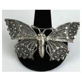 925 Silver Vintage Large Butterfly Brooch/Pin