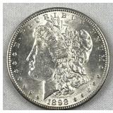 1898 Morgan Silver Dollar, UNC w/ Luster