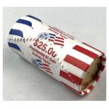 $25 Roll of Zachary Taylor Pres. Dollars, BU