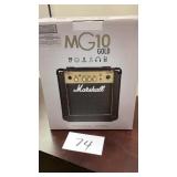 Marshall MG 10 gold, 10 W two channel amplifier