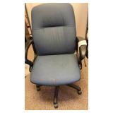 Blue fabric, office chair, just need cleaning