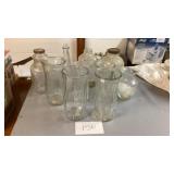 Misc size vases and old jars- see pictures