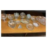 Jars with lids, serving plates, candy dish,