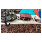 Bbq grill, mossy oak arrows, Hodgman camo waist