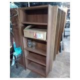 Bookshelf.  6 foot x 29 in. Oak.  Items on