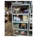 5 tier plastic shelf good and sturdy contents on