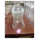 Clear glass candle holder