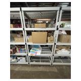 Five tier plastic utility shelf. Approx 6 ft