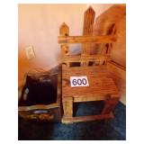 Wooden Chair and Planter
