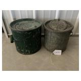 2 Vintage Minnow Buckets