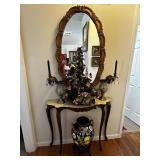 Hallway Decor, Marble Top Table, Mirror