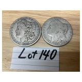 1884 & 1885 Morgan Dollars