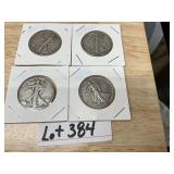 4-1944 Walking Liberty Half Dollars