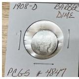 1908-D Barber Dime