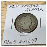 1908 Barber Quarter