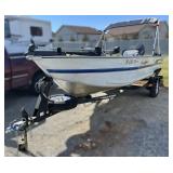 1994 17ft Bass Tracker Pro V Deep Aluminum