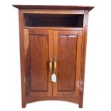 Handmade Cherry Blind Door Cupboard