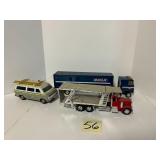 Ertl Maislin Semi Tractor/Trailer, Car Hauler, Van