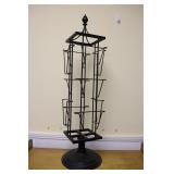 Heavy Black Metal Spinning Card Rack- Countertop