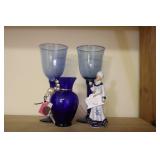 Blue Glass & Ceramic Home Decor Lot