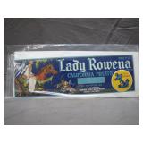 Vintage Lady Rowena California Fruits Ad. Print