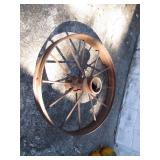 Large Antique Cast Iron Wagon Wheel