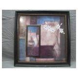 Vintage Flower in Vase Framed Artwork