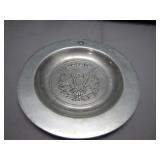 Pewter Plate with "In God We Trust" with Eagle