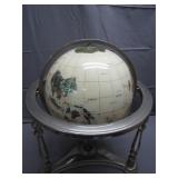 Marble Globe on a Silver Stand