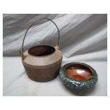 Ceramic Bowl and Kettle