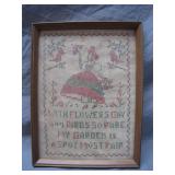 Vintage Framed Needlepoint