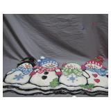 Pair of Snowman Throw Rugs