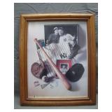 Framed 1993 NY Baseball Lou Gehrig Print