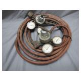 Oxygen Acetylene Welding/Cutting Hose with Gages