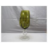 Green Glass Serpentine Handle Large Glass