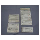 1904 Louisiana Purchase Exposition Paper Tickets