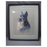 Limited Edition Signed Schnauzer Lithograph