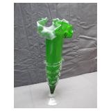 Beautiful Handblown Wavecrest Green Glass Vase