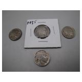 4 Buffalo Indian Head Nickels