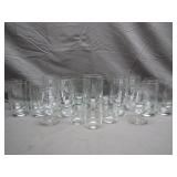 Assorted Clear Glass Drinking Glasses Lot