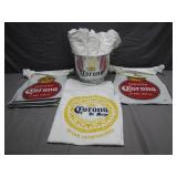 Corona Bar lot, Ice bucket, bar flags, 7 shirts