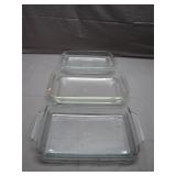 2 Anchor Hocking & Pyrex Glass Casserole Dishes