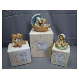 3 Cherished Teddies Teddy Bear Figurines