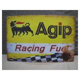 Retro Style Agip Racing Fuel Metal Sign