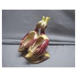 Vintage Hull Pottery Double Duck Planter, 7" tall