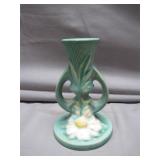 Vntg Roseville Pottery Zephyr Lily Candle Holder