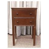 Two Drawer Mahogany Sewing Stand