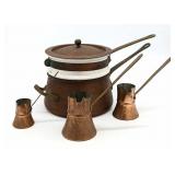 Copper & Stoneware Double Boiler and