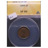 1935 ANAX VF 20 LINCOLN CENT